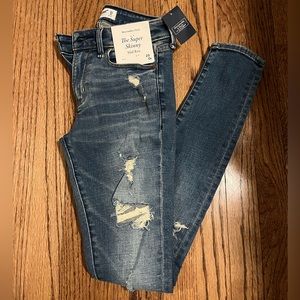 Abercrombie super skinny ankle jeans sz 0